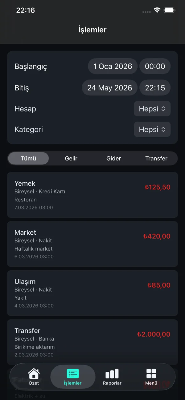 Wallance işlemleri